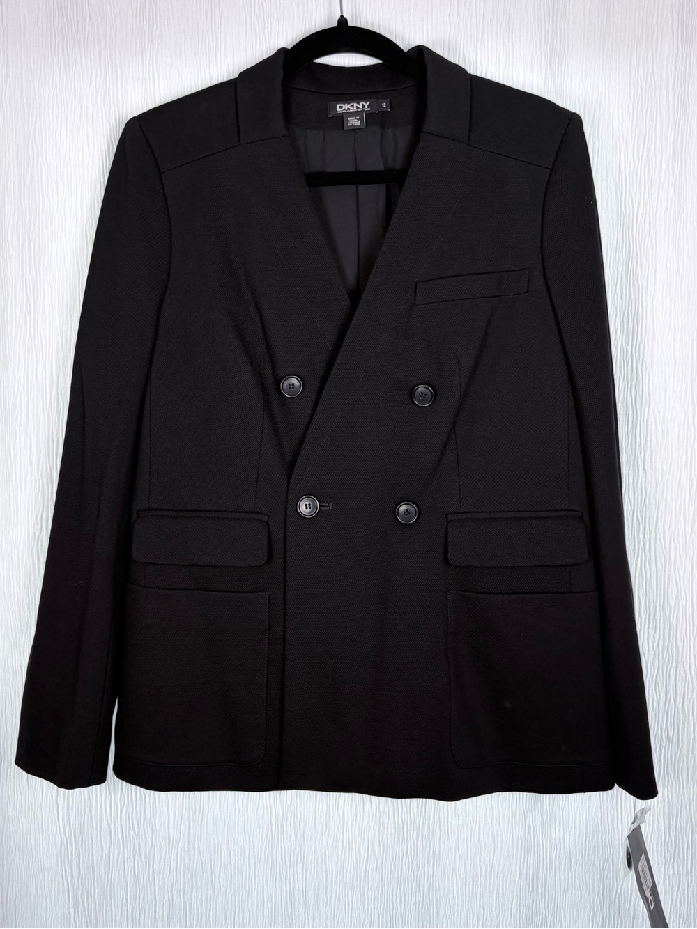 DKNY Black Blazer, Button Front, Size 12